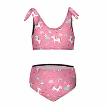 Charger l'image dans la galerie, Maillot de bain deux pièces enfant fille à la mode NT022 personnalisé avec photo motif logo texte