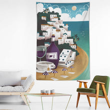 Charger l'image dans la galerie, Tapisserie murale tissu à la mode (version verticale) impression personnalisée avec motif logo texte photo