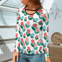 Charger l'image dans la galerie, Impression des multi-images Haut à découpes à manches longues Ample Femme NZ051 personnalisé avec photo motif logo texte