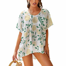 Charger l'image dans la galerie, Chemisier tee shirt en dentelle col V femme GC045 personnalisé avec photo logo et texte