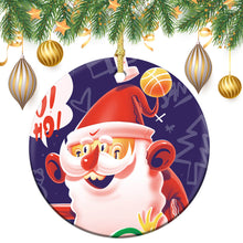 Charger l'image dans la galerie, Décoration/ornement ronde Céramique de Noël GY0902007 impression personnalisée avec texte photo logo motif