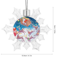 Charger l'image dans la galerie, Décoration / ornement de Noël en forme de flocon de neige à vendre personnalisé avec motif photo logo texte