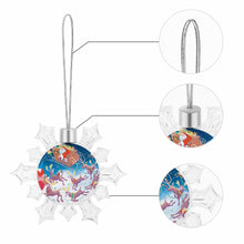 Charger l'image dans la galerie, Décoration / ornement de Noël en forme de flocon de neige à vendre personnalisé avec motif photo logo texte