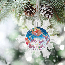 Charger l'image dans la galerie, Décoration / ornement de Noël en forme de flocon de neige à vendre personnalisé avec motif photo logo texte