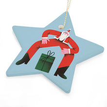 Charger l'image dans la galerie, Décoration / ornement de Noël en forme d'étoile exquis céramique personnalisé avec photo image motif texte logo