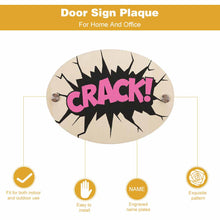 Charger l'image dans la galerie, Plaque de porte en bois (ovale) GY0903287 Personnalisé avec photo et prénom