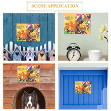 Charger l'image dans la galerie, Plaque de porte en bois (carré) GY0903350 Personnalisé avec texte et numéro