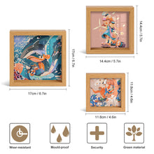 Charger l'image dans la galerie, Cadre photo 3 photos Triple en bois personnalisé avec photo logo texte motif