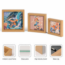 Charger l'image dans la galerie, Cadre photo 3 photos Triple en bois personnalisé avec photo logo texte motif