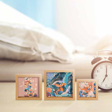 Charger l'image dans la galerie, Cadre photo 3 photos Triple en bois personnalisé avec photo logo texte motif