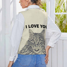 Charger l'image dans la galerie, Gilet tricoté en maille pour femmes MY05 personnalisé avec photo logo motif texte (impression des multi-images)