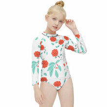 Charger l'image dans la galerie, Maillot de bain/Surf à manches longues fille deux pièces NT020 impression personnalisé avec photo motif logo texte