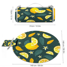 Charger l'image dans la galerie, Tapis de pique-nique extérieur rond Q004 impression personnalisé avec photo logo motif texte