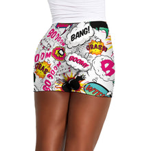 Charger l'image dans la galerie, Short de yoga taille haute pour femmes K38 personnalisée avec photos motifs ou prénom