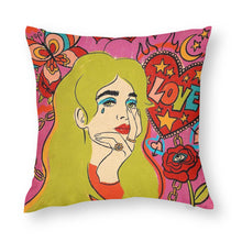 Charger l'image dans la galerie, Taie d'oreiller carré en polyester avec fermeture éclair (lot de 2) personnalisée avec photo texte logo