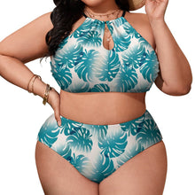 Charger l'image dans la galerie, Bikini halter neck deux pièces grande taille femme élégant BK2040 personnalisé avec photo motif logo texte (conception une image)