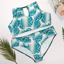 Charger l'image dans la galerie, Bikini halter neck deux pièces grande taille femme élégant BK2040 personnalisé avec photo motif logo texte (conception une image)