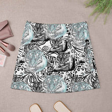 Charger l'image dans la galerie, Mini jupe / jupe courte grande taille chic élégante femme ALQ personnalisée avec motif photo logo texte (impression d’image unique)