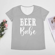 Charger l'image dans la galerie, Impression d’image unique T-shirt original ample décontracté en col V grande taille femme dodu VT personnalisé avec photo logo texte motif