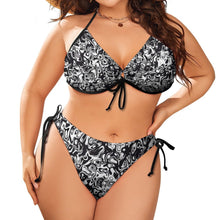 Charger l'image dans la galerie, Bikini triangle maillot de bain 2 pièces grande taille femme BK2059 personnalisé avec photo logo motif texte
