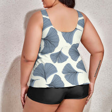 Charger l'image dans la galerie, Maillot de bain tankini fendu chic grande taille femme QZ6065 personnalisé avec motif photo logo texte