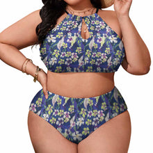Charger l'image dans la galerie, Bikini halter neck deux pièces grande taille femme sexy BK2040 personnalisé avec photo motif logo texte
