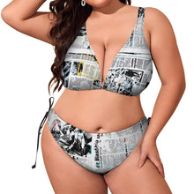 Charger l'image dans la galerie, Bikini triangle avec bretelles réglables ample grande taille femme BK2131 personnalisé avec photo logo motif texte (conception multi-images)