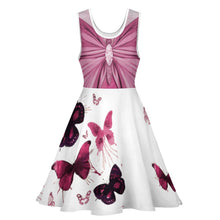 Charger l'image dans la galerie, Robe chic femme sans manches en col rond avec ourlet ondulé TQ grande taille personnalisée avec photo logo texte motif (impression des multi-images)