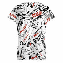 Charger l'image dans la galerie, Impression des multi-images T-shirt manche courte en col V grande taille femme VT personnalisé avec image logo texte motif