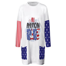 Charger l'image dans la galerie, T-shirt tee shirt manches longues en col rond grande taille femme A072 personnalisé avec photo logo texte motif (conception multi-images)