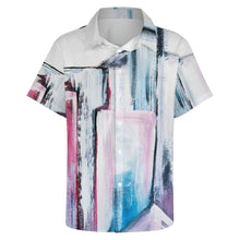 Charger l'image dans la galerie, Impression des multi-images chemise manches courtes grande taille ample cool moderne homme B339 personnalisé avec photo logo motif texte