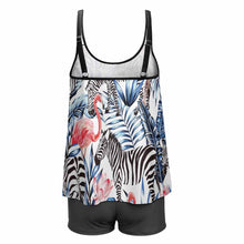 Charger l'image dans la galerie, Maillot de bain ensemble deux pièces grande taille femme personnalisé avec photo motif logo texte