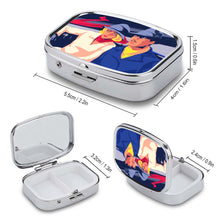 Charger l'image dans la galerie, Boîte à pilules pilulier carré en metal personnalisé avec photo motif logo texte