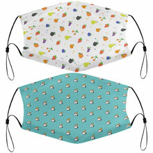 Charger l'image dans la galerie, Masque enfant original avec filtres (2 images différentes) personnalisé avec prénom photo logo texte motif