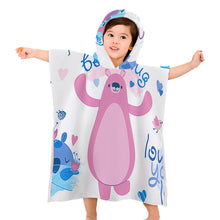 Charger l'image dans la galerie, Serviette de bain pour enfants (avec bonnet) personnalisé avec photo et texte