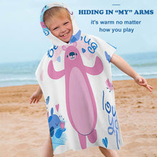 Charger l'image dans la galerie, Serviette de bain pour enfants (avec bonnet) personnalisé avec photo et texte