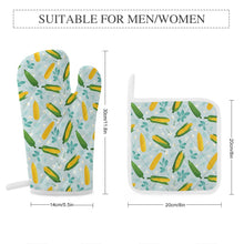 Charger l'image dans la galerie, Ensemble de mitaines de four (ensemble de quatre pièces) de cuisine personnalisé avec texte logo photo motif