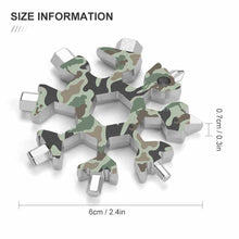 Charger l'image dans la galerie, Clé à molette multifonction forme de flocon de neige personnalisée avec image logo motif texte