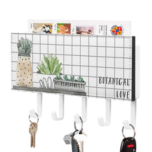 Charger l'image dans la galerie, Crochet à clé mural / Accroche clés rangement mural personnalisé avec photo logo motif texte