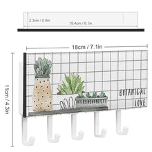 Charger l'image dans la galerie, Crochet à clé mural / Accroche clés rangement mural personnalisé avec photo logo motif texte