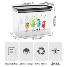 Charger l'image dans la galerie, Boîte alimentaire de rangement Scellée en Plastique personnalisée avec photo logo motif texte