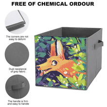 Charger l'image dans la galerie, Boîte de rangement pliable en bois en tissu personnalisée avec photo texte motif logo