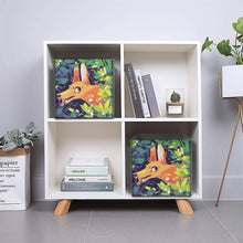 Charger l'image dans la galerie, Boîte de rangement pliable en bois en tissu personnalisée avec photo texte motif logo