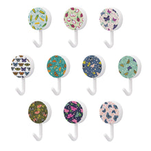 Charger l'image dans la galerie, Crochet adhésif circulaire / Crochet rond en plastique mural tableau personnalisé avec photo image logo motif texte (impression 10 images différentes)