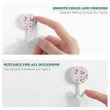 Charger l'image dans la galerie, Crochet adhésif circulaire / Crochet rond moderne simple en plastique personnalisé avec photo image logo motif texte (10 images mêmes impression)