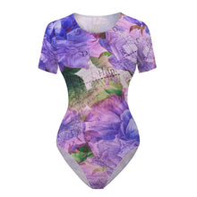 Charger l'image dans la galerie, Barboteuse body à manches courtes col rond femme personnalisée avec photo motif logo texte