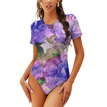 Charger l'image dans la galerie, Barboteuse body à manches courtes col rond femme personnalisée avec photo motif logo texte