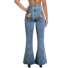 Charger l'image dans la galerie, Jean extensible évasé MC603 Personnalisé de poche avec des images et du texte (Conception multi-images)