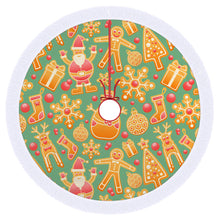 Charger l'image dans la galerie, Jupe de sapin de Noël à franges blancs JJ0525010 impression personnalisée avec motif photo logo texte