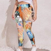 Charger l'image dans la galerie, Legging stretch grande taille tendance femme personnalisé avec photo motif texte logo (impression des multi-images)